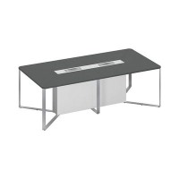 Speech СП 103 АР БП БП ХР (Антрацит премиум/Белый премиум) Стол для переговоров составной 2-секционный