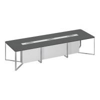 Speech СП 105 АР БП БП ХР (Антрацит премиум/Белый премиум) Стол для переговоров составной 3-секционный