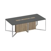 Speech СП 102 АР ДС ДС ХР (Антрацит премиум/Дуб гладстоун светлый) Стол для переговоров составной 2-секционный