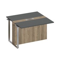 Speech СП 110 АР ДС ДС ХР (Антрацит премиум/Дуб гладстоун светлый) Секция стола для переговоров промежуточная