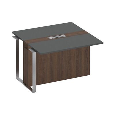 Speech СП 110 АР ДГ ДГ ХР (Антрацит премиум/Дуб глаДГтоун темный) Секция стола для переговоров промежуточная