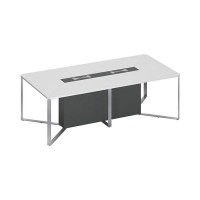 Speech СП 103 БП АР АР ХР (Белый премиум/Антрацит премиум) Стол для переговоров составной 2-секционный