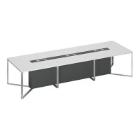 Speech СП 106 БП АР АР ХР (Белый премиум/Антрацит премиум) Стол для переговоров составной 3-секционный