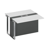 Speech СП 110 БП АР АР ХР (Белый премиум/Антрацит премиум) Секция стола для переговоров промежуточная