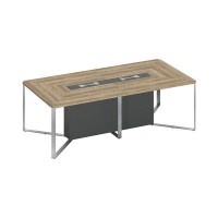 Speech СП 104 ДС АР АР ХР (Дуб гладстоун светлый/Антрацит премиум) Стол для переговоров составной 2-секционный