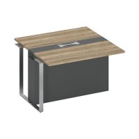 Speech СП 110 ДС АР АР ХР (Дуб гладстоун светлый/Антрацит премиум) Секция стола для переговоров промежуточная