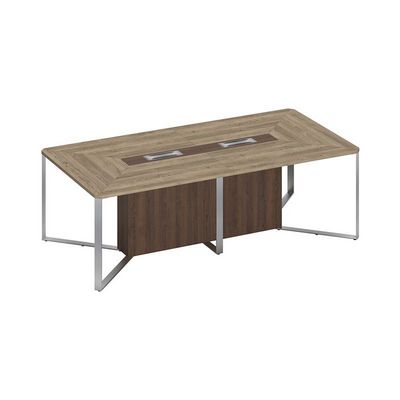 Speech СП 104 ДС ДГ ДГ ХР (Дуб гладстоун светлый/Дуб гладстоун темный) Стол для переговоров составной 2-секционный