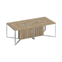 Speech СП 103 ДС ДС ДС ХР (Дуб гладстоун светлый) Стол для переговоров составной 2-секционный