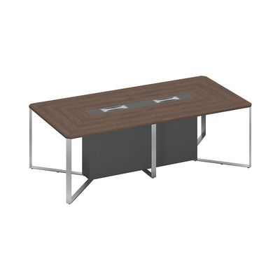 Speech СП 104 ДГ АР АР ХР (Дуб гладстоун темный/Антрацит премиум) Стол для переговоров составной 2-секционный