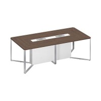 Speech СП 104 ДГ БП БП ХР (Дуб гладстоун темный/Белый премиум) Стол для переговоров составной 2-секционный