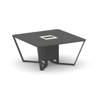 Steel Meet KM-PR.B.SP-08 (Антрацит/Ваниль/Антрацит) Стол переговорный квадратный