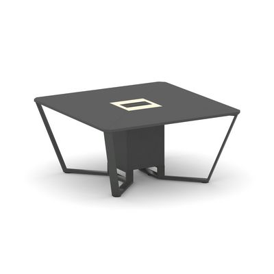 Steel Meet KM-PR.B.SP-08 (Антрацит/Ваниль/Антрацит) Стол переговорный квадратный