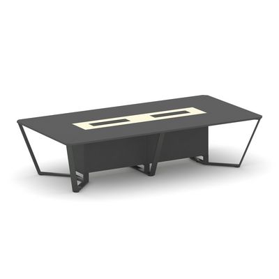 Steel Meet KM-PR.B.SP-12 (Антрацит/Ваниль/Антрацит) Стол переговорный прямоугольный