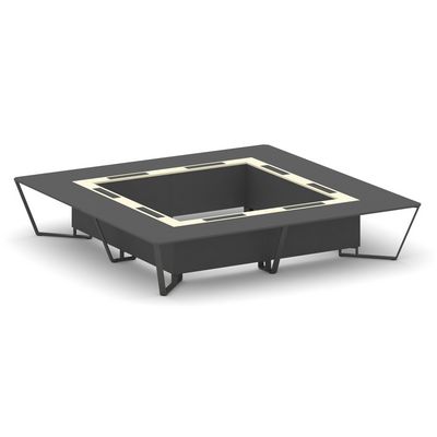 Steel Meet KM-PR.B.SP-20K2 (Антрацит/Ваниль/Антрацит) Стол переговорный квадратный