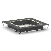 Steel Meet KM-PR.B.SP-24K (Антрацит/Ваниль/Антрацит) Стол переговорный квадратный