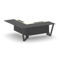 Steel Meet KM-PR.B.SPPOU-20(L) (Антрацит/Ваниль/Антрацит) Проходной угловой модуль левый