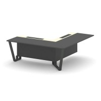 Steel Meet KM-PR.B.SPPOU-20(R) (Антрацит/Ваниль/Антрацит) Проходной угловой модуль правый