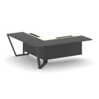 Steel Meet KM-PR.B.SPZOU-20(L) (Антрацит/Ваниль/Антрацит) Завершающий угловой модуль левый