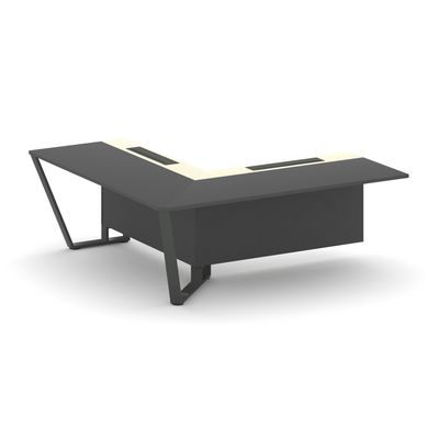 Steel Meet KM-PR.B.SPZOU-20(L) (Антрацит/Ваниль/Антрацит) Завершающий угловой модуль левый