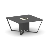 Steel Meet KMK-PR.B.SP-08 (Антрацит/Ваниль/Антрацит) Стол переговорный квадратный