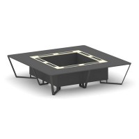 Steel Meet KMK-PR.B.SP-16K (Антрацит/Ваниль/Антрацит) Стол переговорный квадратный