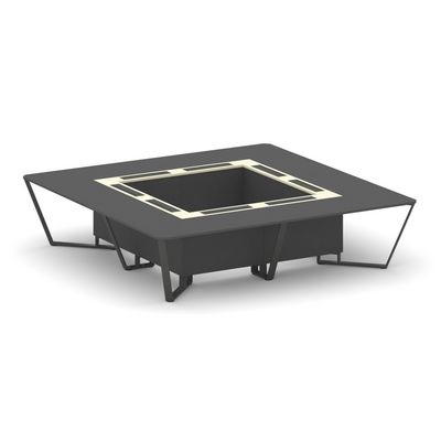 Steel Meet KMK-PR.B.SP-16K (Антрацит/Ваниль/Антрацит) Стол переговорный квадратный