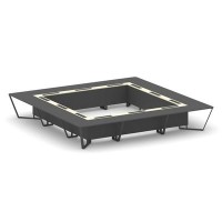 Steel Meet KMK-PR.B.SP-24K (Антрацит/Ваниль/Антрацит) Стол переговорный квадратный