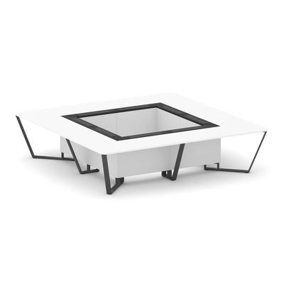 Steel Meet KM-PR.B.SP-16K (Белый бриллиант/Графит/Антрацит) Стол переговорный квадратный