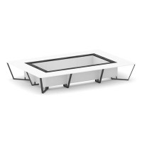 Steel Meet KM-PR.B.SP-20K (Белый бриллиант/Графит/Антрацит) Стол переговорный прямоугольный