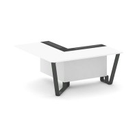 Steel Meet KM-PR.B.SPPOU-16(L) (Белый бриллиант/Графит/Антрацит) Проходной угловой модуль левый