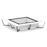 Steel Meet KMK-PR.B.SP-20K2 (Белый бриллиант/Графит/Антрацит) Стол переговорный квадратный