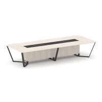 Steel Meet KM-PR.B.SP-14 (Денвер светлый/Графит/Антрацит) Стол переговорный прямоугольный