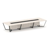 Steel Meet KM-PR.B.SP-16 (Денвер светлый/Графит/Антрацит) Стол переговорный прямоугольный