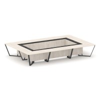 Steel Meet KM-PR.B.SP-20K (Денвер светлый/Графит/Антрацит) Стол переговорный прямоугольный