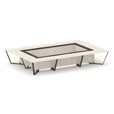 Steel Meet KM-PR.B.SP-20K (Денвер светлый/Графит/Антрацит) Стол переговорный прямоугольный