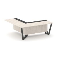 Steel Meet KM-PR.B.SPPOU-20(L) (Денвер светлый/Графит/Антрацит) Проходной угловой модуль левый