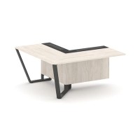 Steel Meet KM-PR.B.SPZOU-16(L) (Денвер светлый/Графит/Антрацит) Завершающий угловой модуль левый