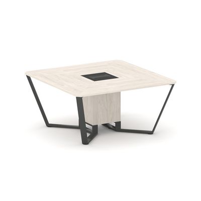 Steel Meet KMK-PR.B.SP-08 (Денвер светлый/Графит/Антрацит) Стол переговорный квадратный