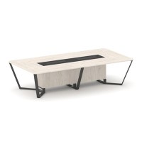 Steel Meet KMK-PR.B.SP-12 (Денвер светлый/Графит/Антрацит) Стол переговорный прямоугольный