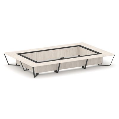 Steel Meet KMK-PR.B.SP-26K2 (Денвер светлый/Графит/Антрацит) Стол переговорный прямоугольный