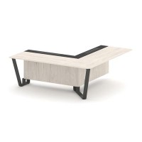 Steel Meet KMK-PR.B.SPPOU-20(R) (Денвер светлый/Графит/Антрацит) Проходной угловой модуль правый