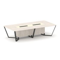 Steel Meet KM-PR.B.SP-12 (Денвер светлый/Ваниль/Антрацит) Стол переговорный прямоугольный