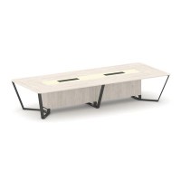 Steel Meet KM-PR.B.SP-14 (Денвер светлый/Ваниль/Антрацит) Стол переговорный прямоугольный