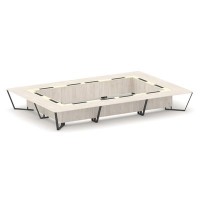 Steel Meet KM-PR.B.SP-26K2 (Денвер светлый/Ваниль/Антрацит) Стол переговорный прямоугольный