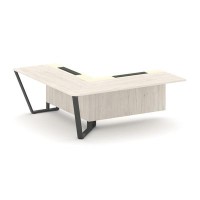 Steel Meet KM-PR.B.SPZOU-20(L) (Денвер светлый/Ваниль/Антрацит) Завершающий угловой модуль левый