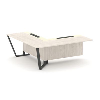 Steel Meet KM-PR.B.SPZOU-20(L) (Денвер светлый/Ваниль/Антрацит) Завершающий угловой модуль левый