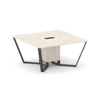 Steel Meet KMK-PR.B.SP-08 (Денвер светлый/Ваниль/Антрацит) Стол переговорный квадратный