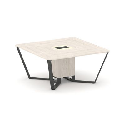 Steel Meet KMK-PR.B.SP-08 (Денвер светлый/Ваниль/Антрацит) Стол переговорный квадратный