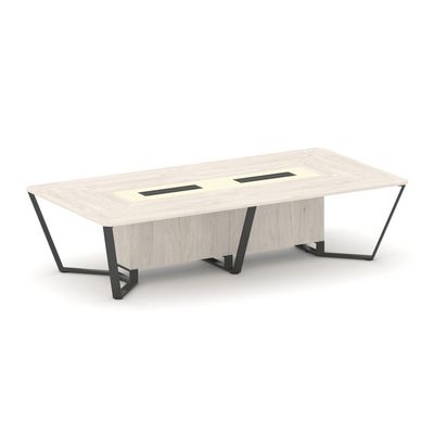 Steel Meet KMK-PR.B.SP-12 (Денвер светлый/Ваниль/Антрацит) Стол переговорный прямоугольный