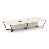 Steel Meet KMK-PR.B.SP-14 (Денвер светлый/Ваниль/Антрацит) Стол переговорный прямоугольный